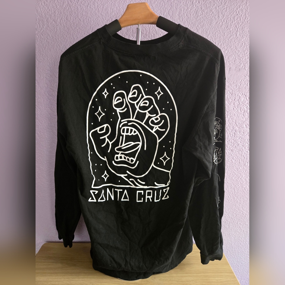 Santa Cruz Shirt Men's Long Sleeve Large Black